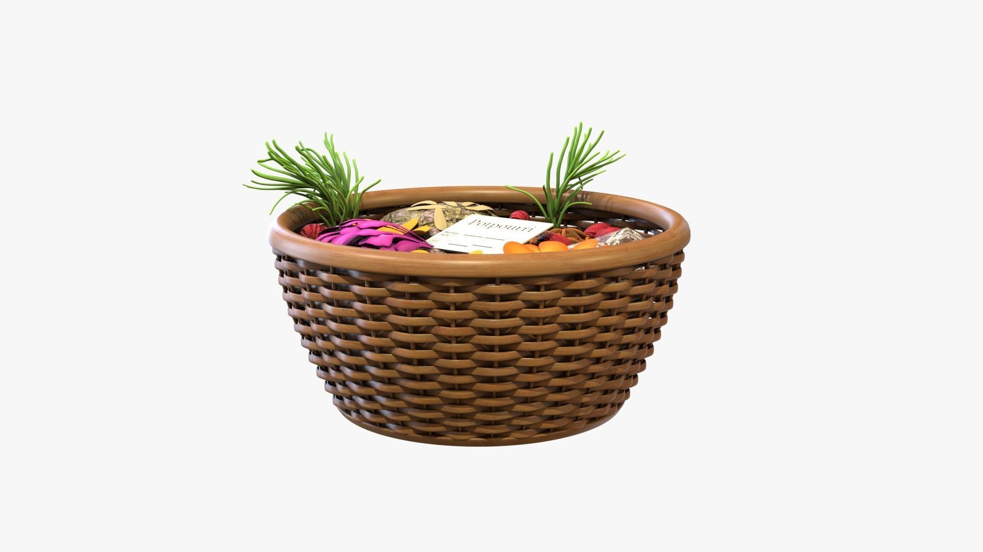 Home fragrance  Potpourri Low-poly 3D model_3