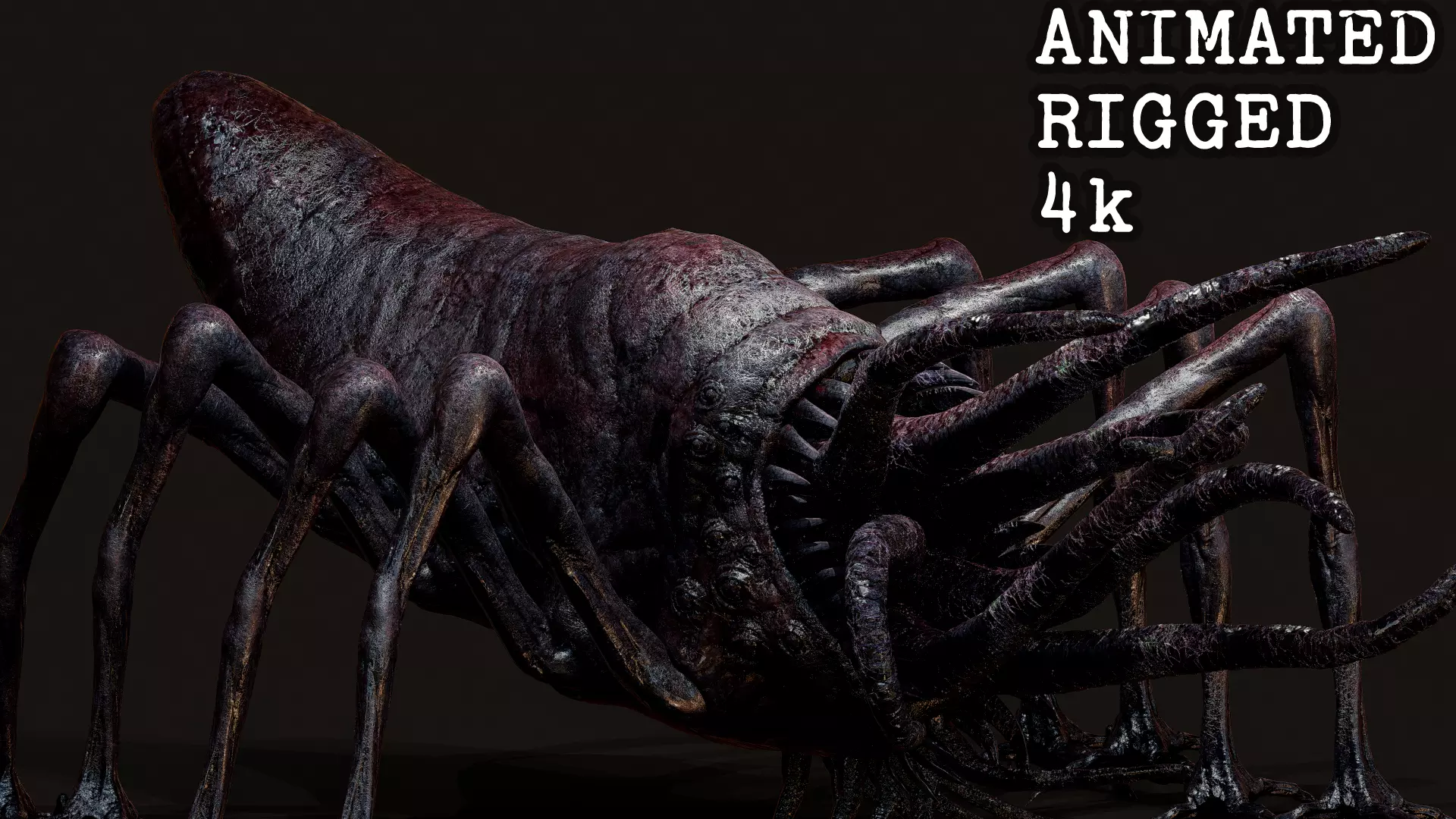 Lovecraftian Creature Low-poly 3D model