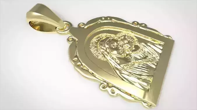 Virgin Mary and Baby Jesus pendant necklace charm jewelry