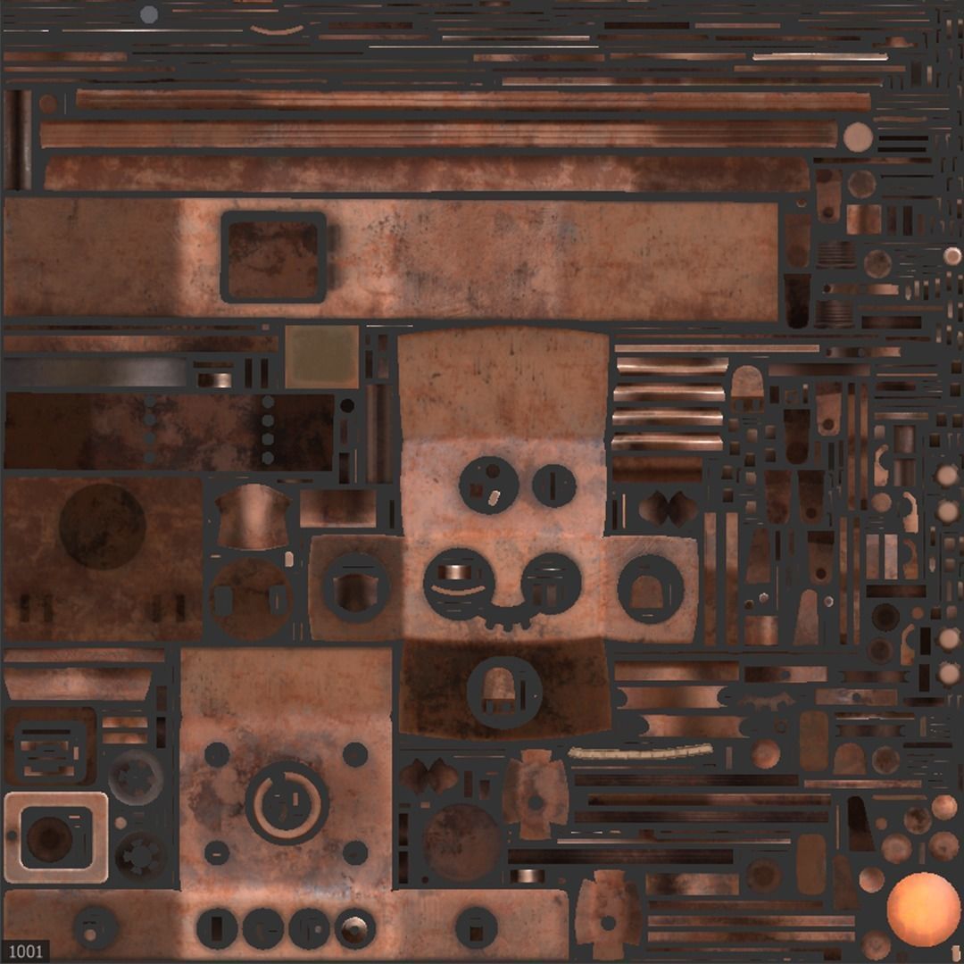 Stylized Robot Oven Low-poly 3D model_22