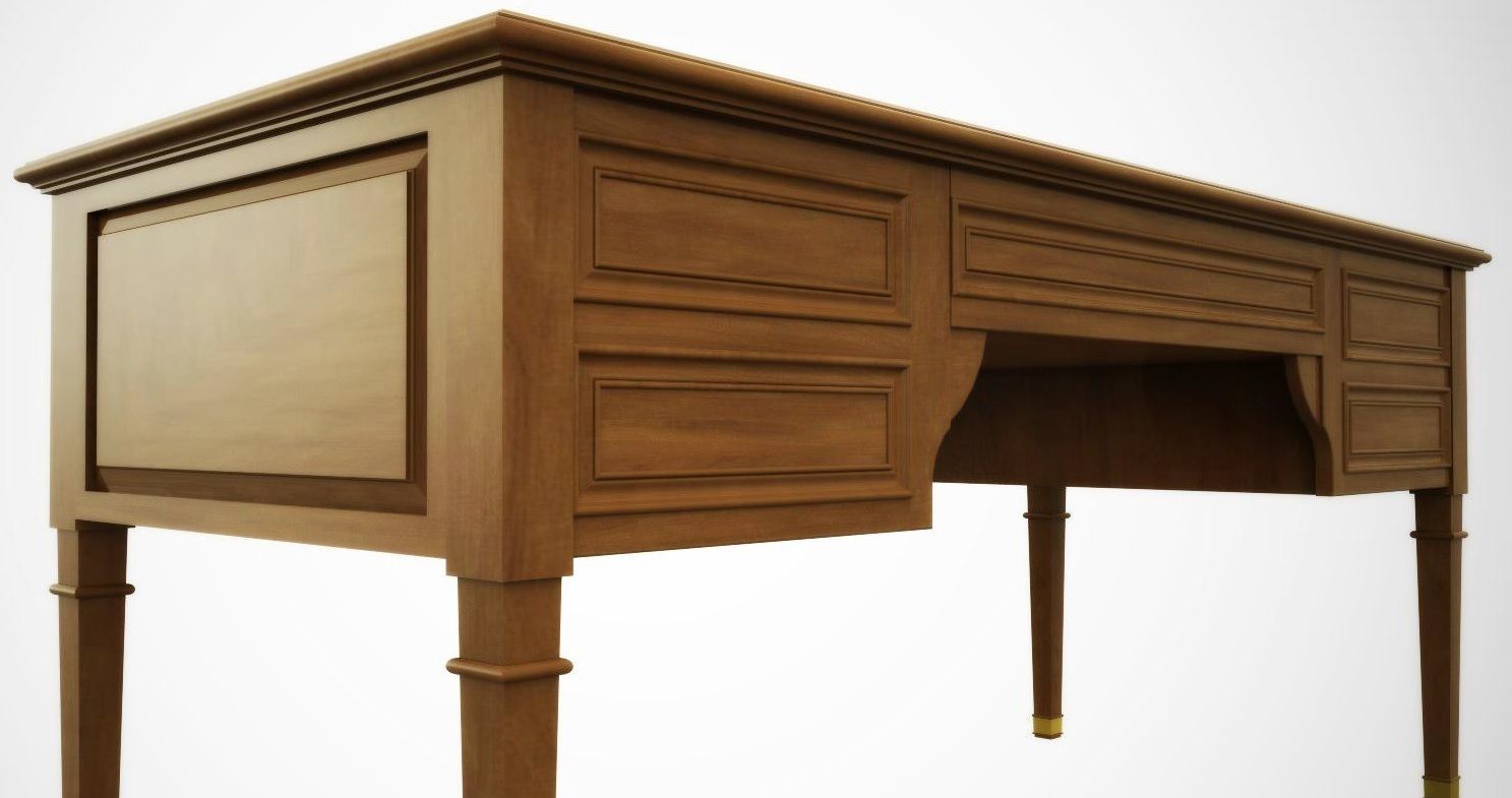 Writing desk 3D model_6