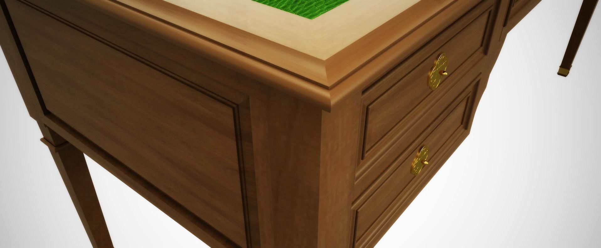 Writing desk 3D model_5