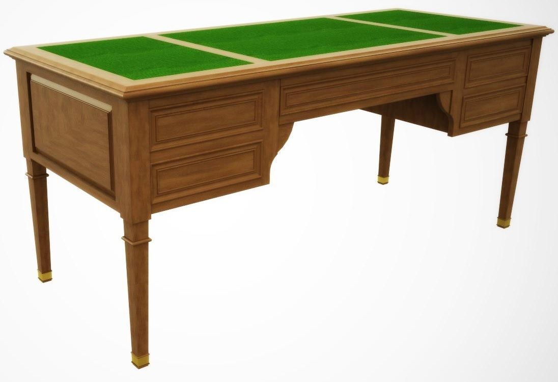 Writing desk 3D model_3