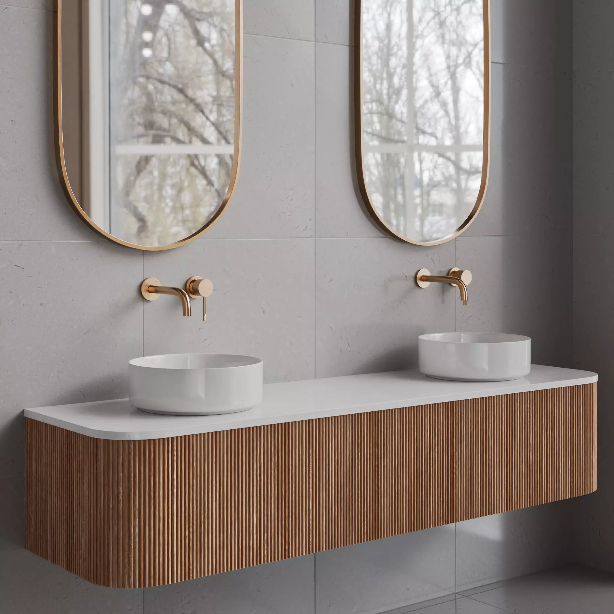 Bathroom Vanity Unit Set 3D model