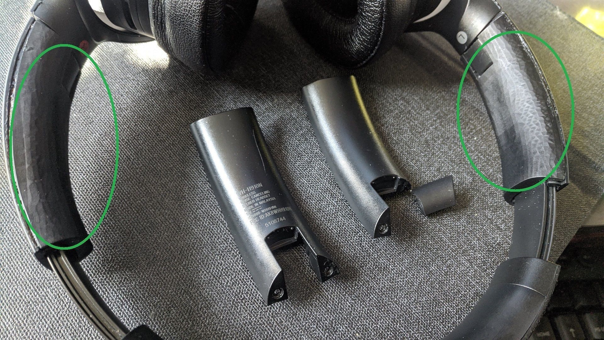 Sony Wh-h910n replacement internal arm 3D print model_14