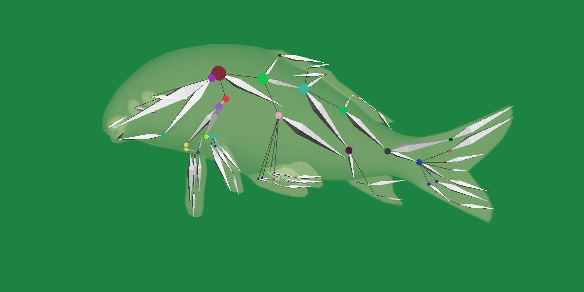 Black Buffalo Fish Low-poly 3D model_23