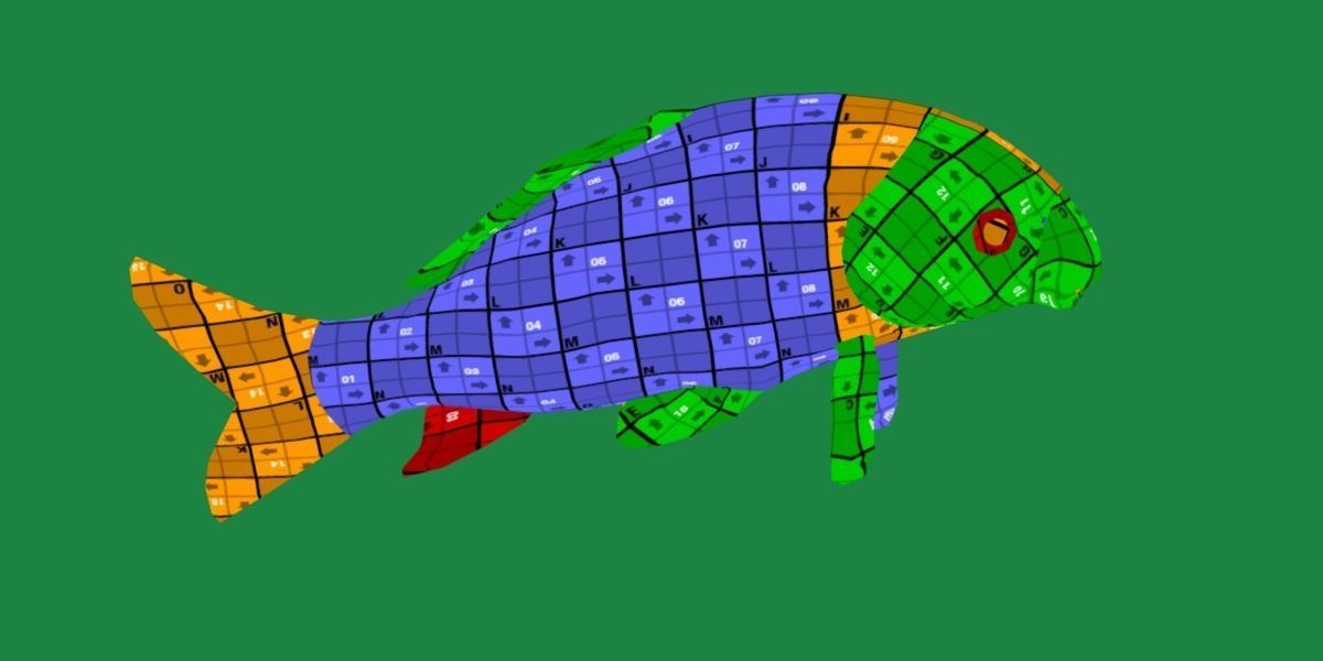 Black Buffalo Fish Low-poly 3D model_17