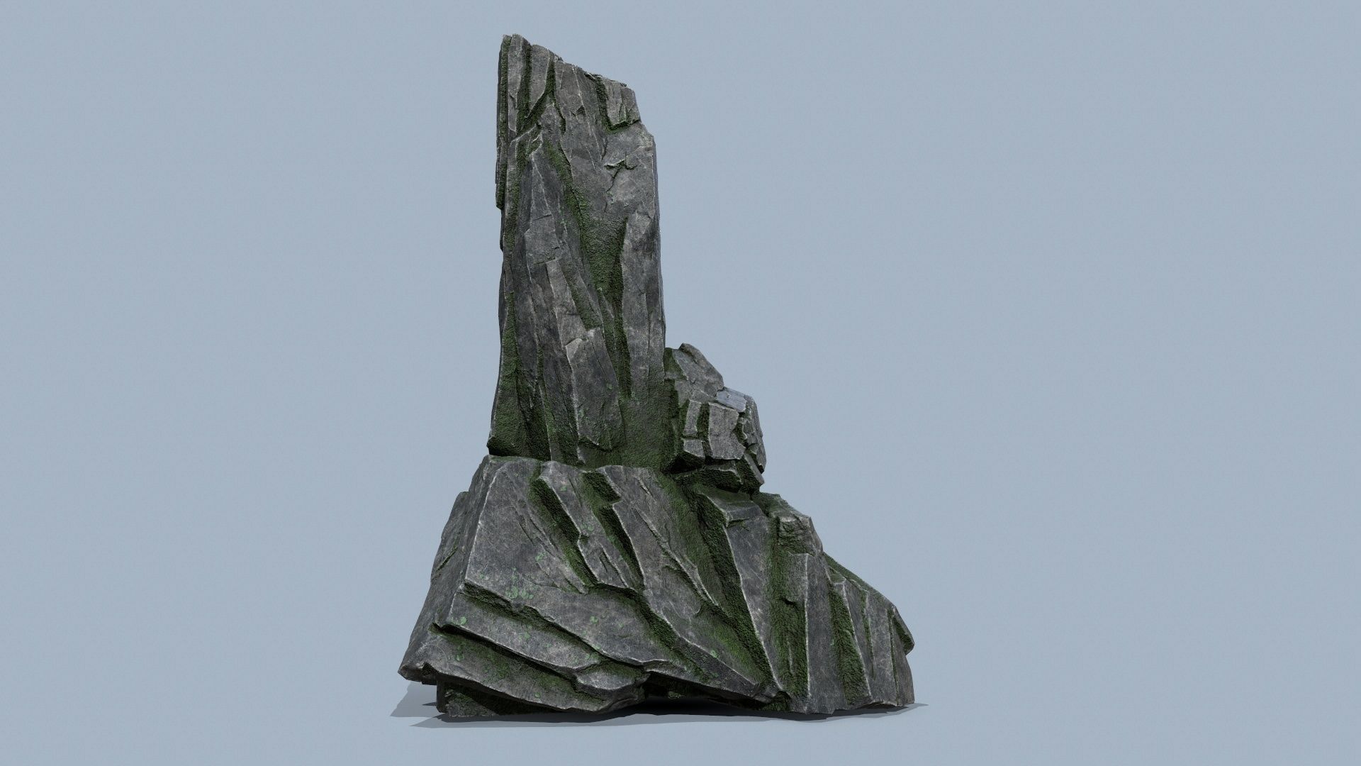 cliff rocks  Low-poly 3D model_1