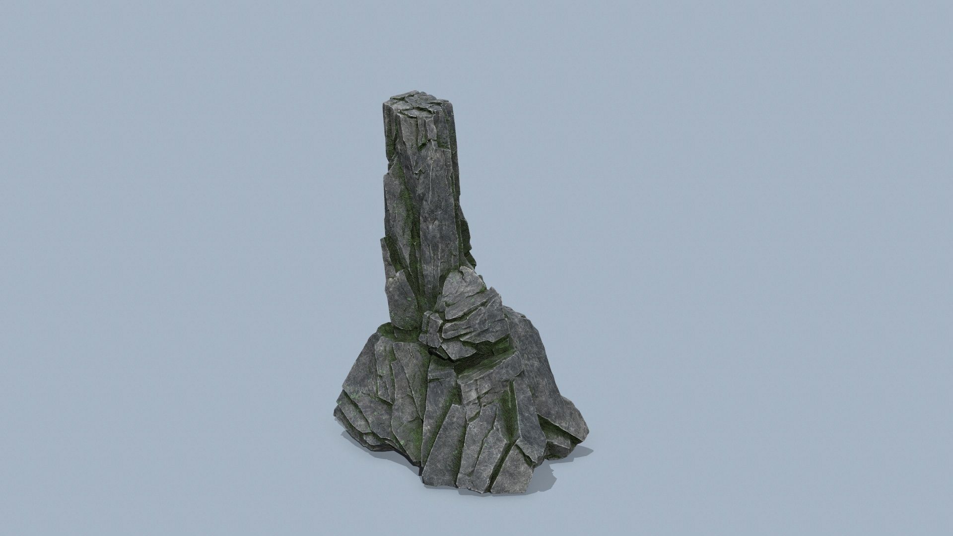 cliff rocks  Low-poly 3D model_3