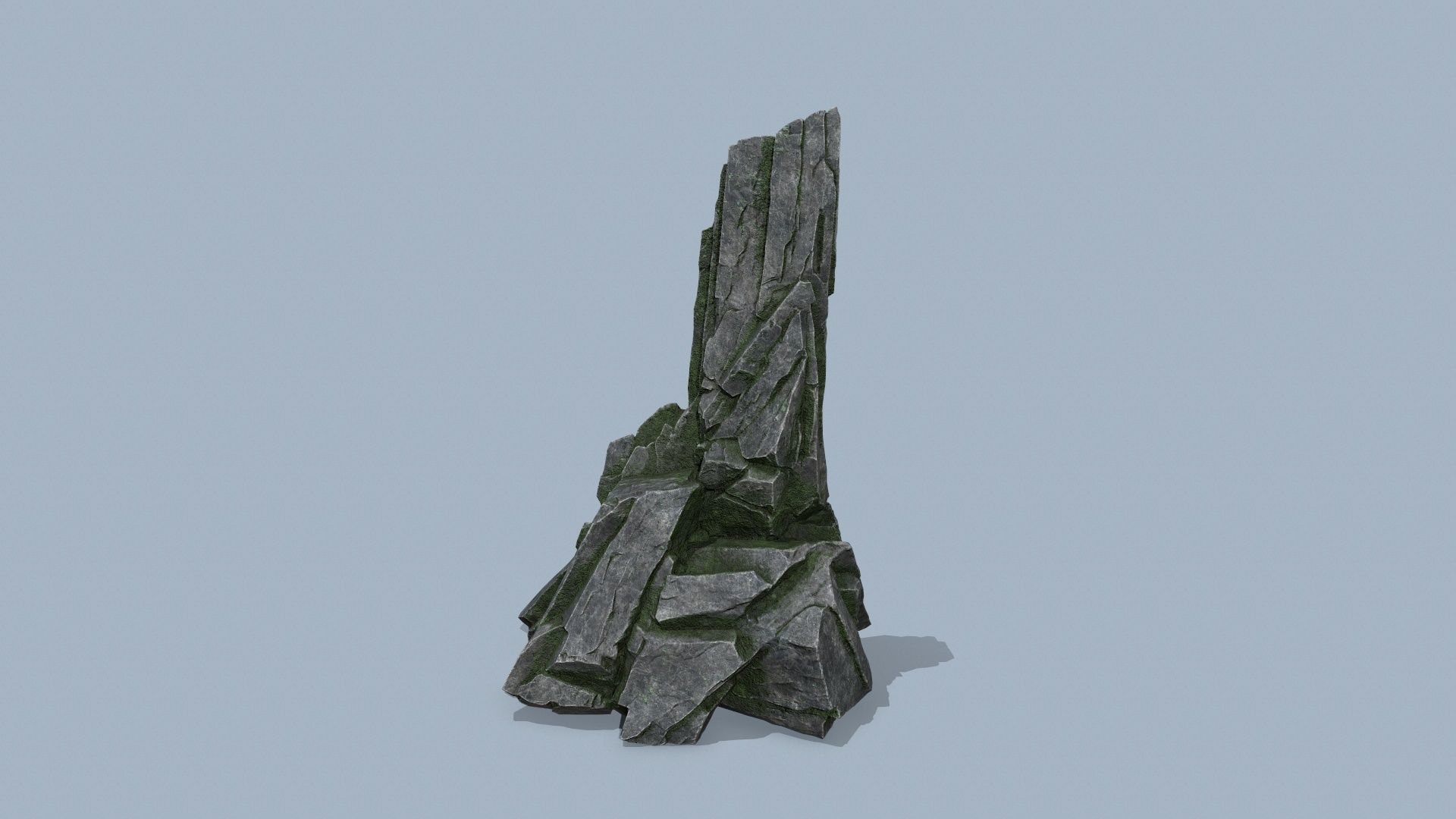 cliff rocks  Low-poly 3D model_6