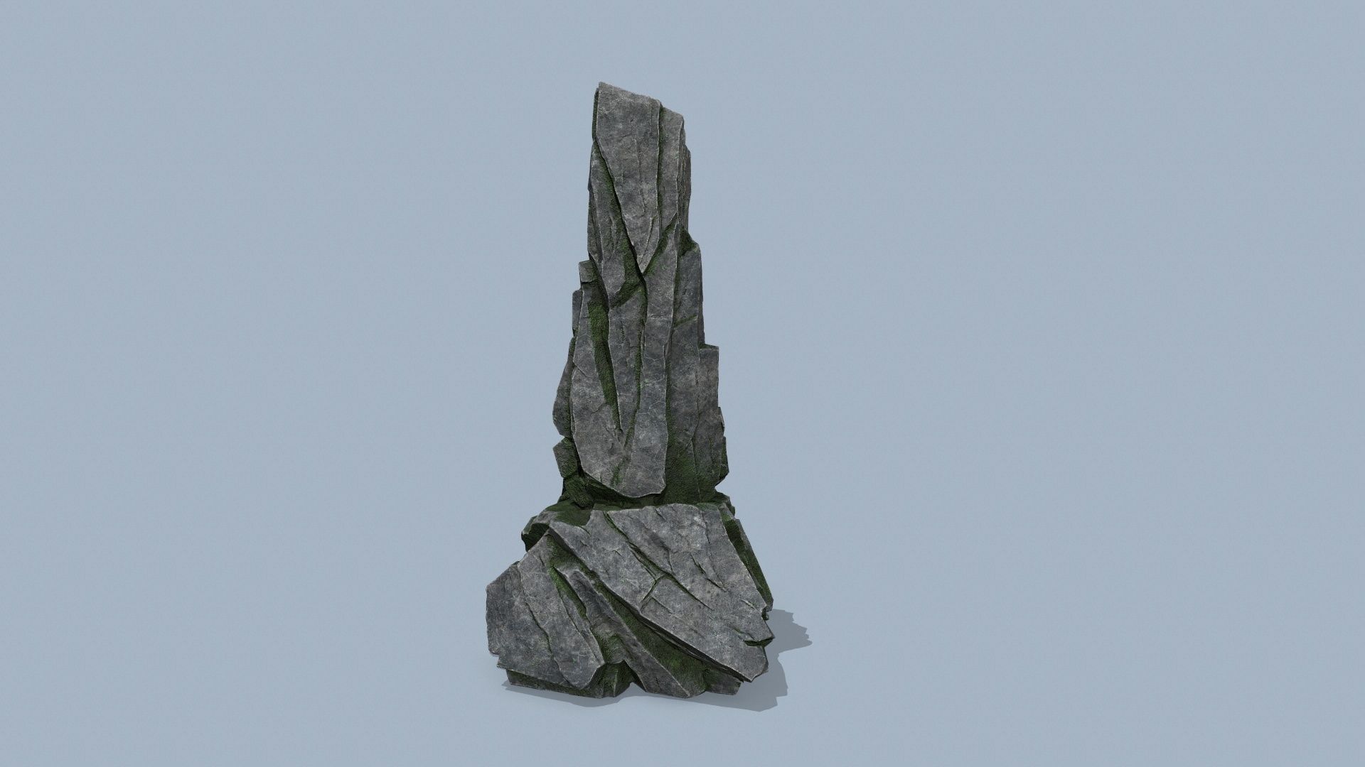 cliff rocks  Low-poly 3D model_8