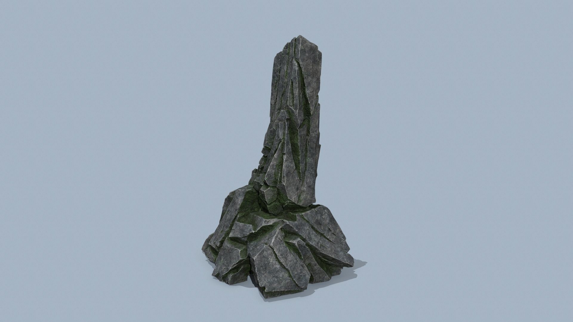 cliff rocks  Low-poly 3D model_7