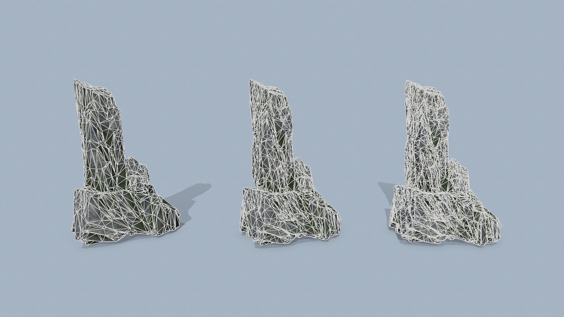 cliff rocks  Low-poly 3D model_12
