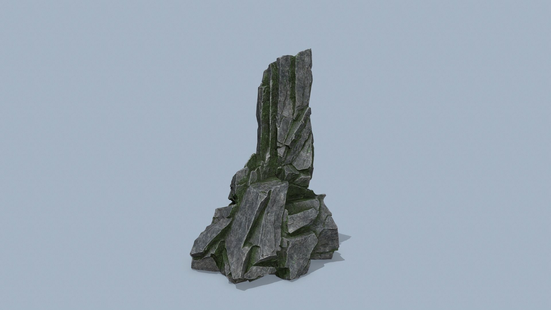 cliff rocks  Low-poly 3D model_5