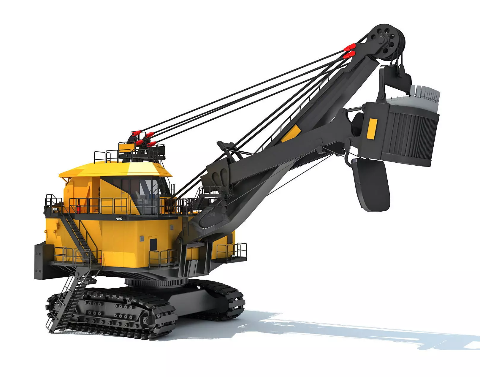 Electric Mining Rope Shovel 3D model_0