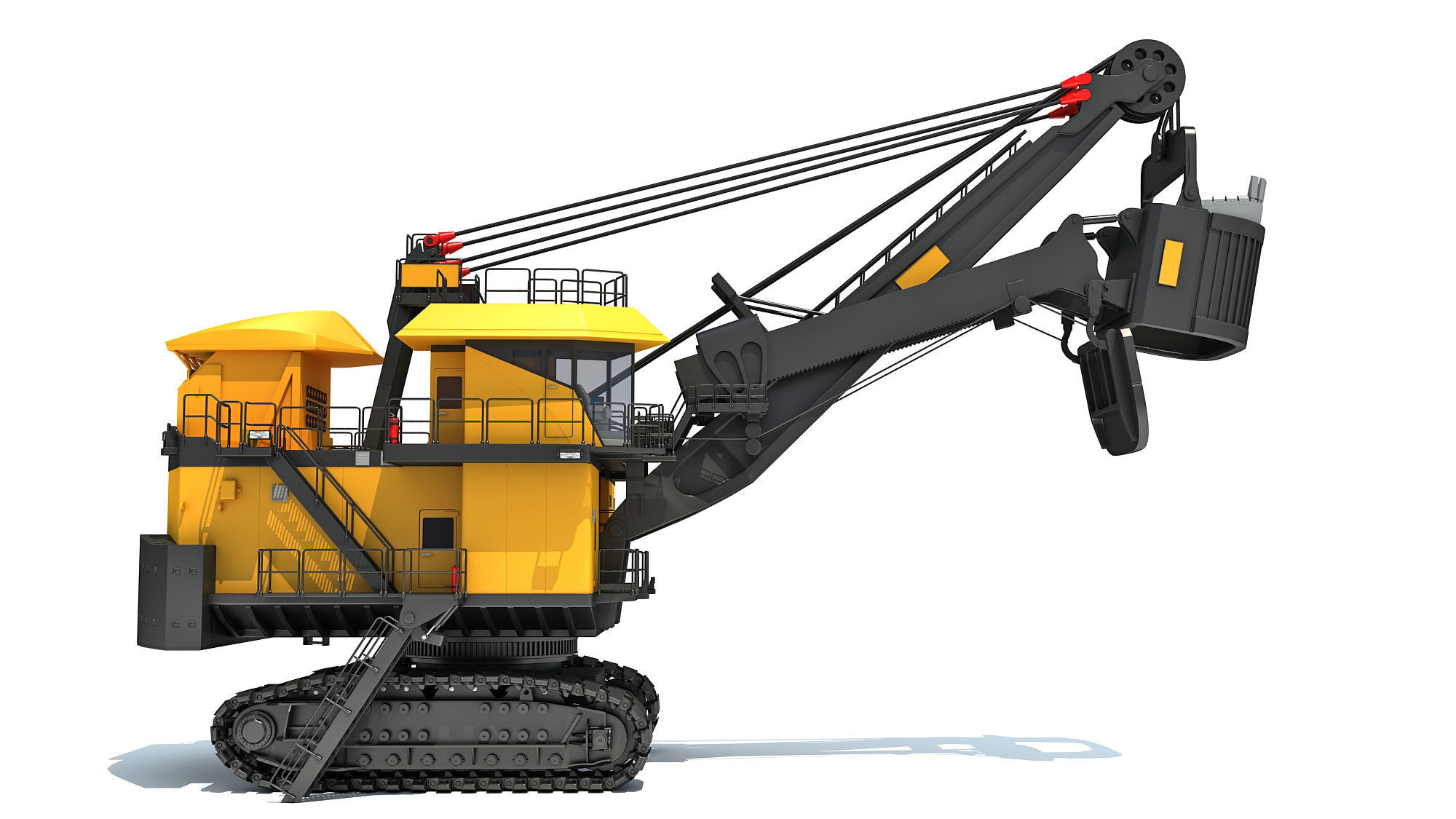 Electric Mining Rope Shovel 3D model_1