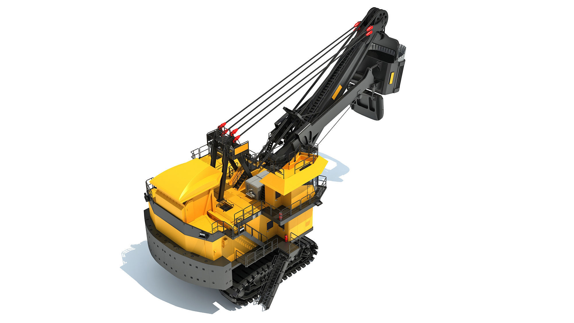Electric Mining Rope Shovel 3D model_4