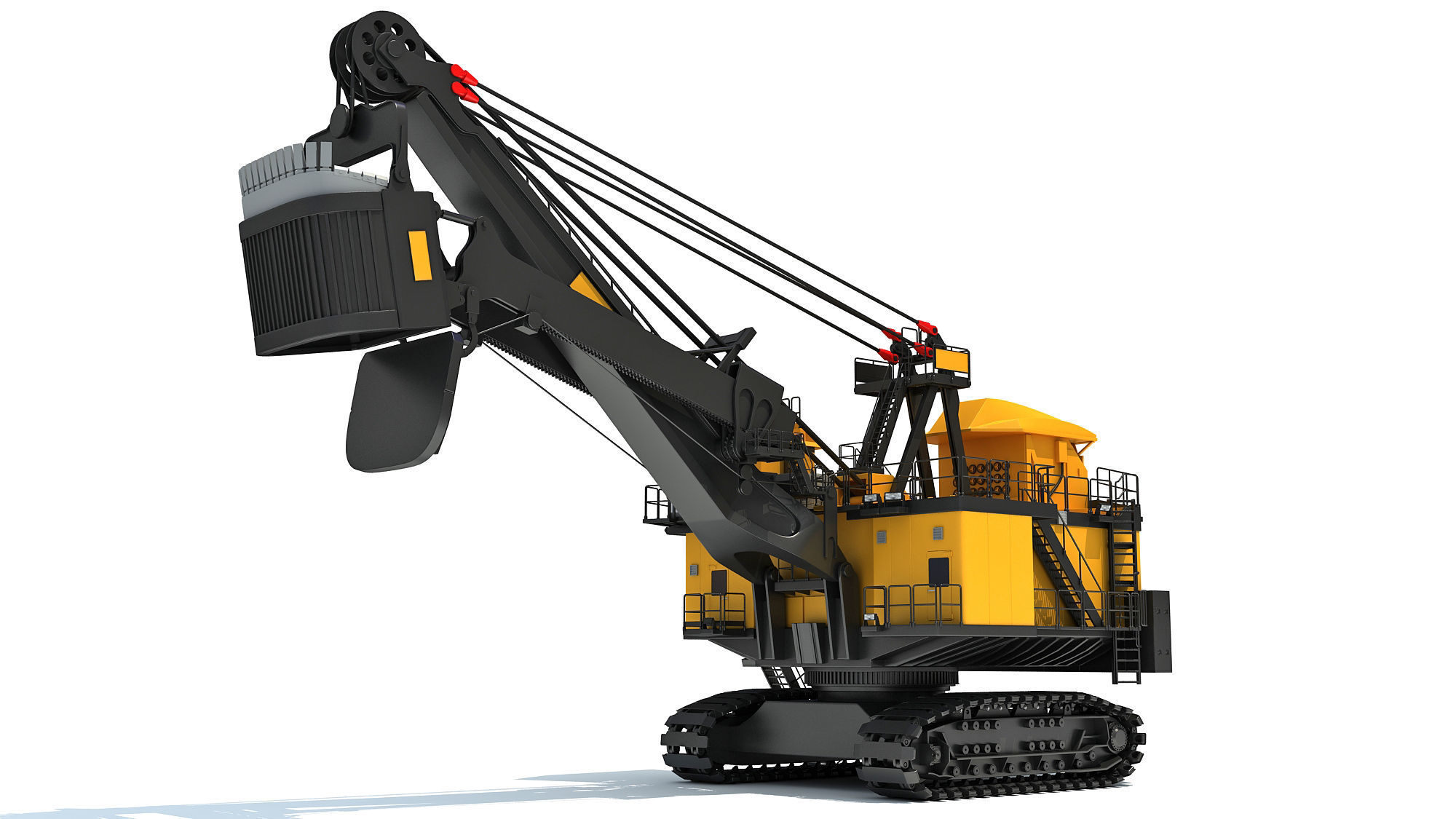 Electric Mining Rope Shovel 3D model_10