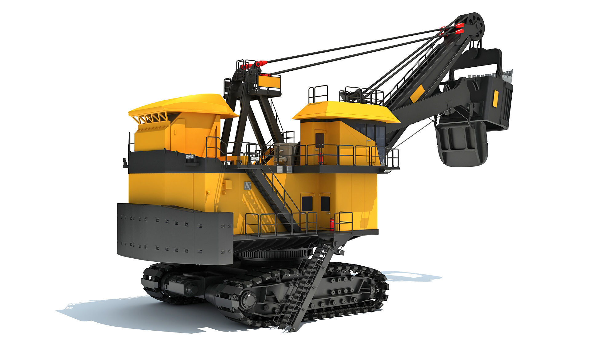 Electric Mining Rope Shovel 3D model_2