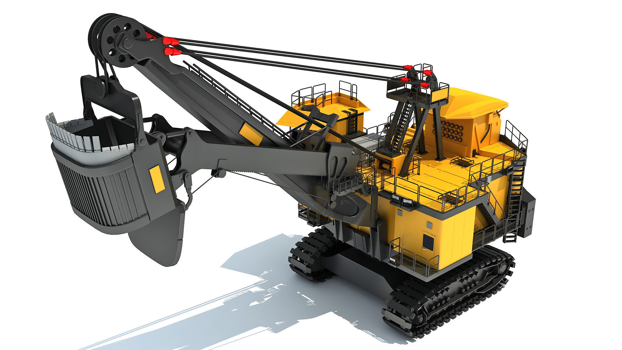 Electric Mining Rope Shovel 3D model_11