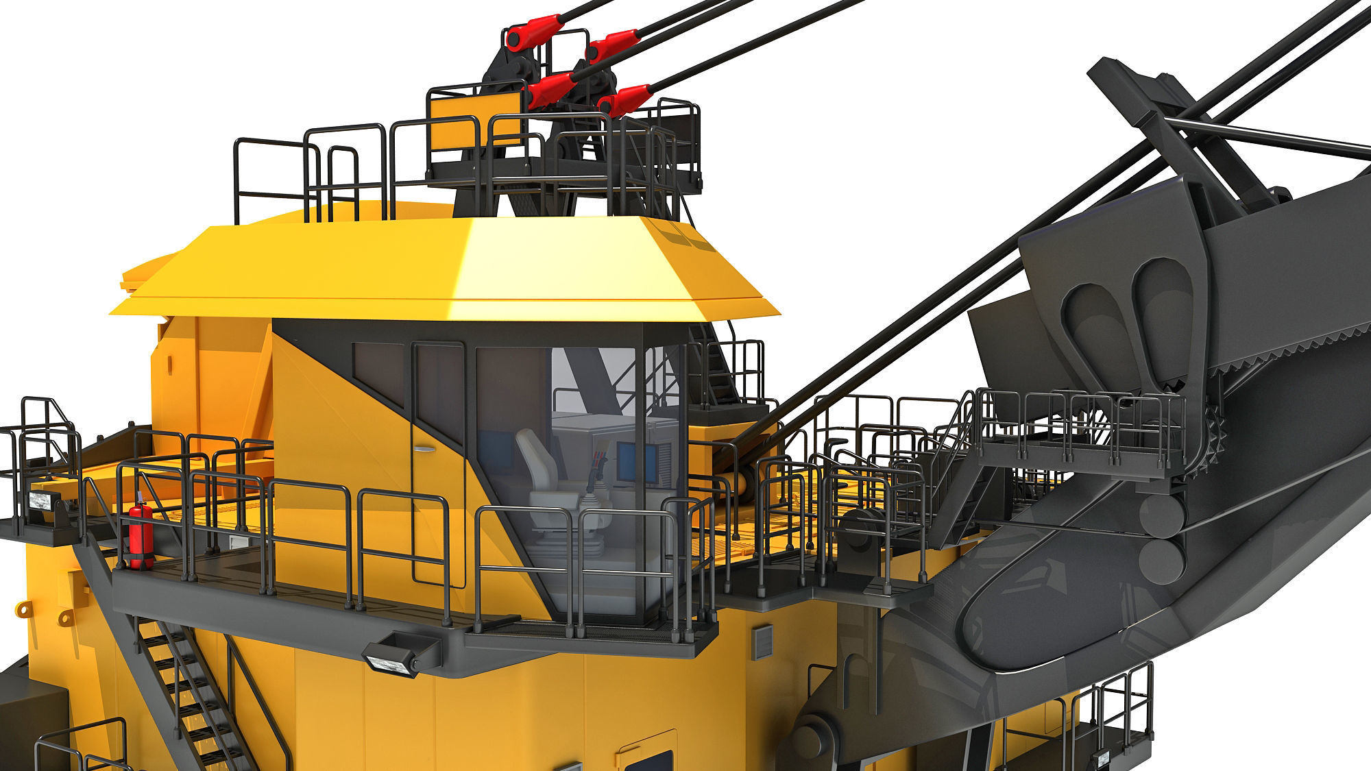 Electric Mining Rope Shovel 3D model_14