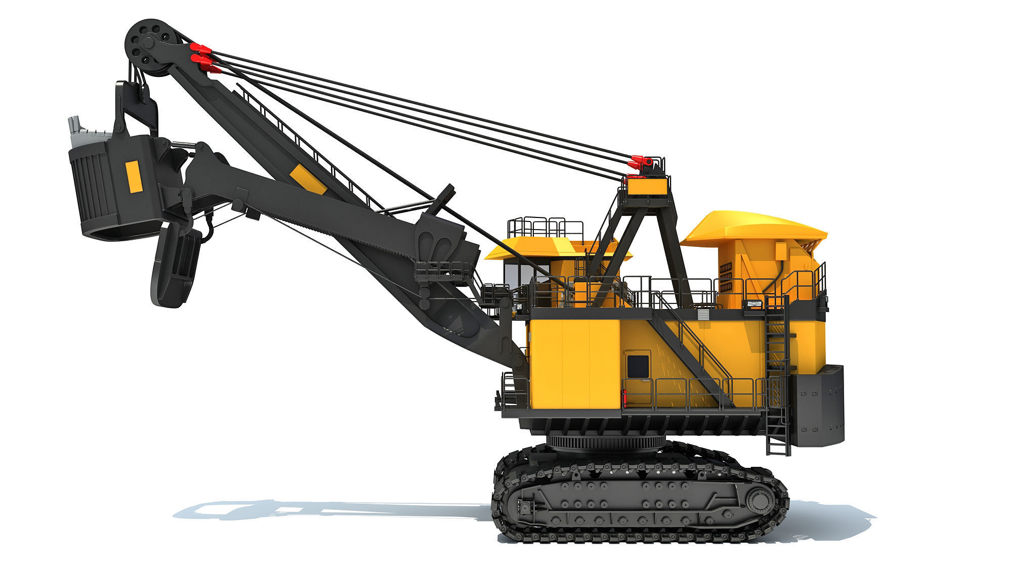 Electric Mining Rope Shovel 3D model_8