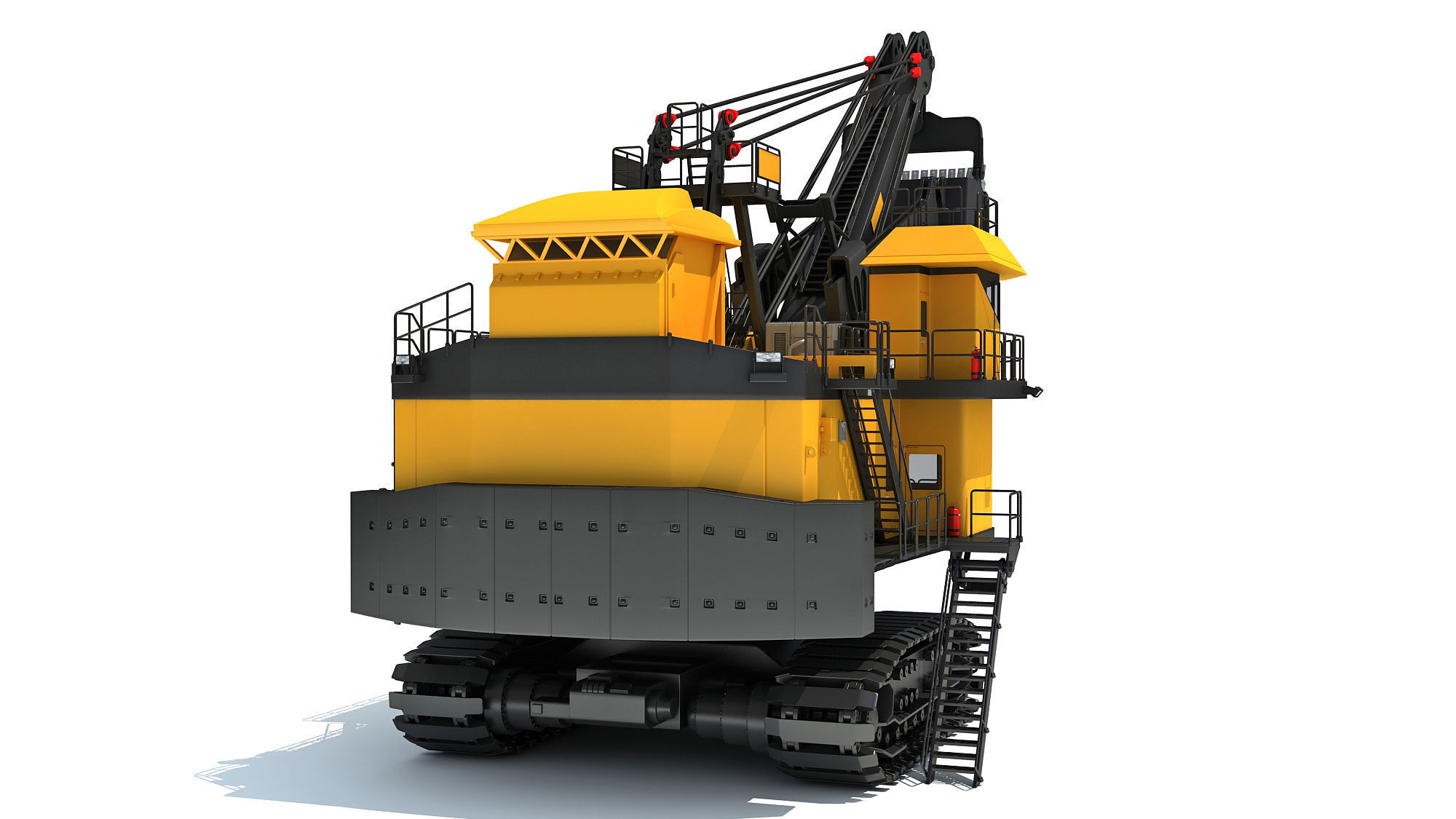 Electric Mining Rope Shovel 3D model_3