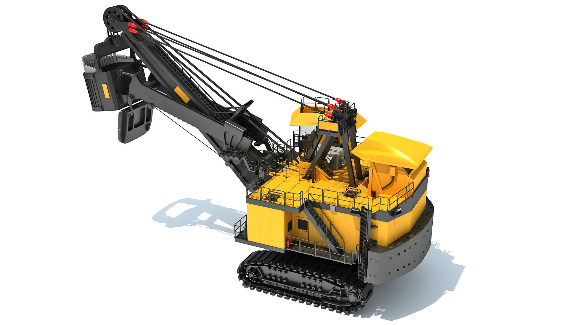 Electric Mining Rope Shovel 3D model_7