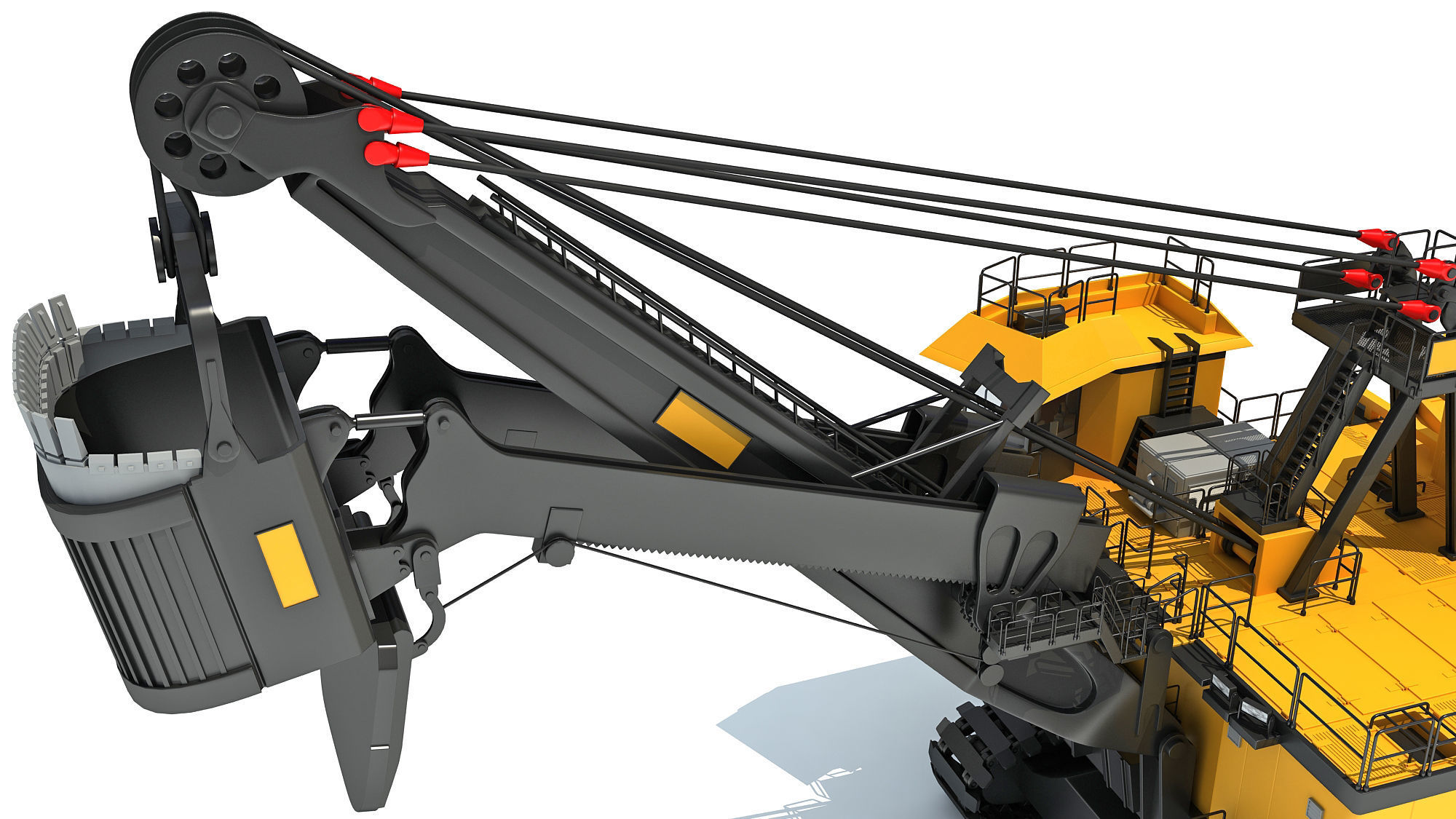 Electric Mining Rope Shovel 3D model_17