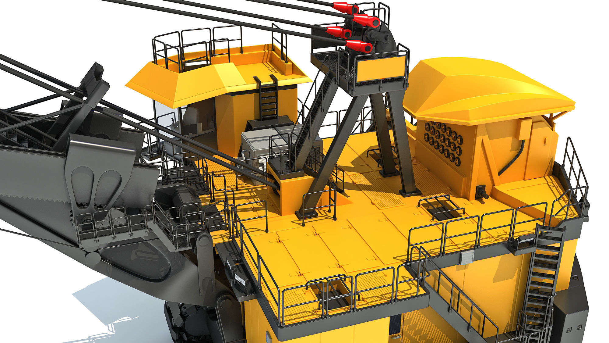 Electric Mining Rope Shovel 3D model_16