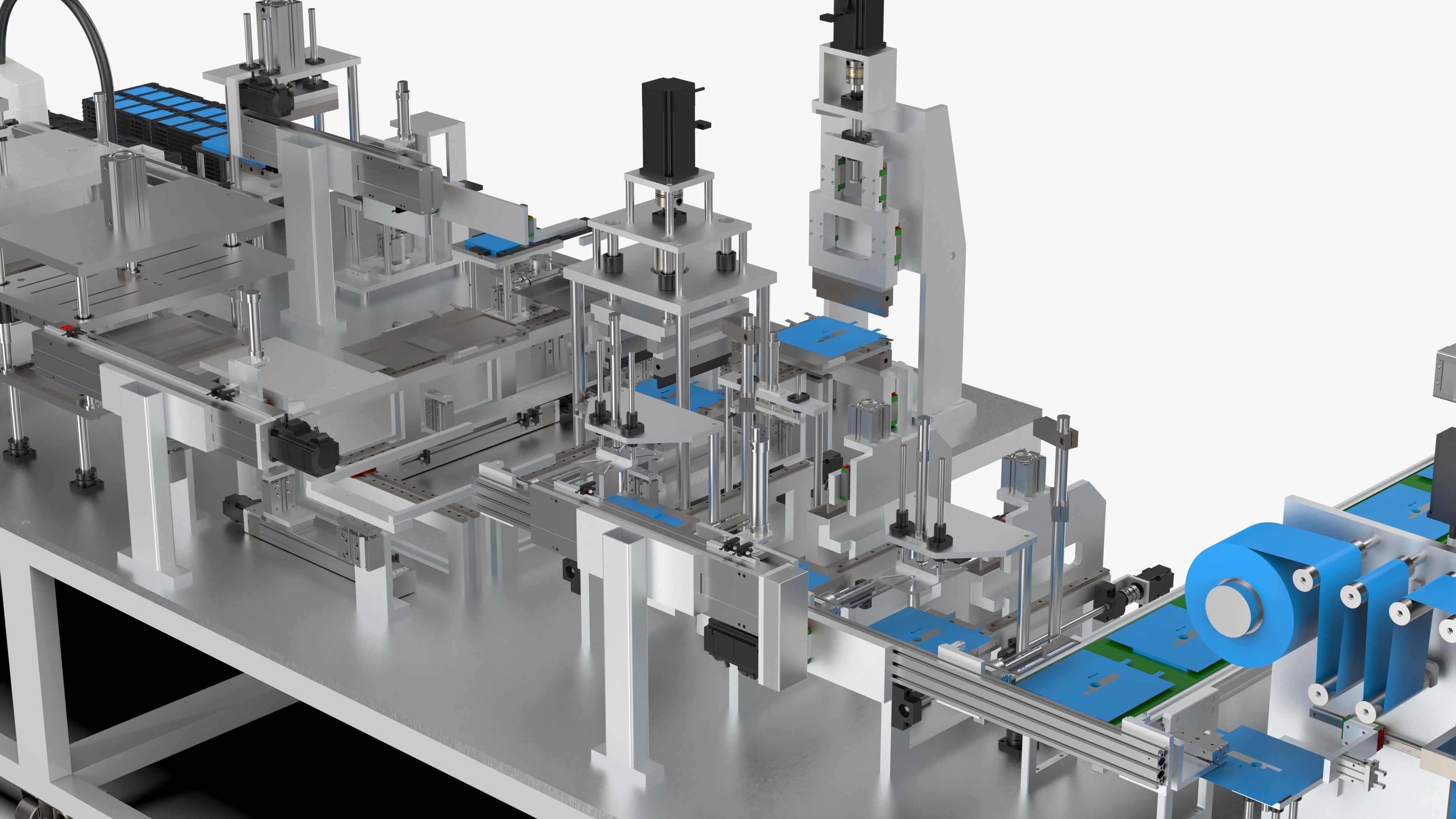 Automatic Lithium Battery Corner Sealing Machine 3D model_22