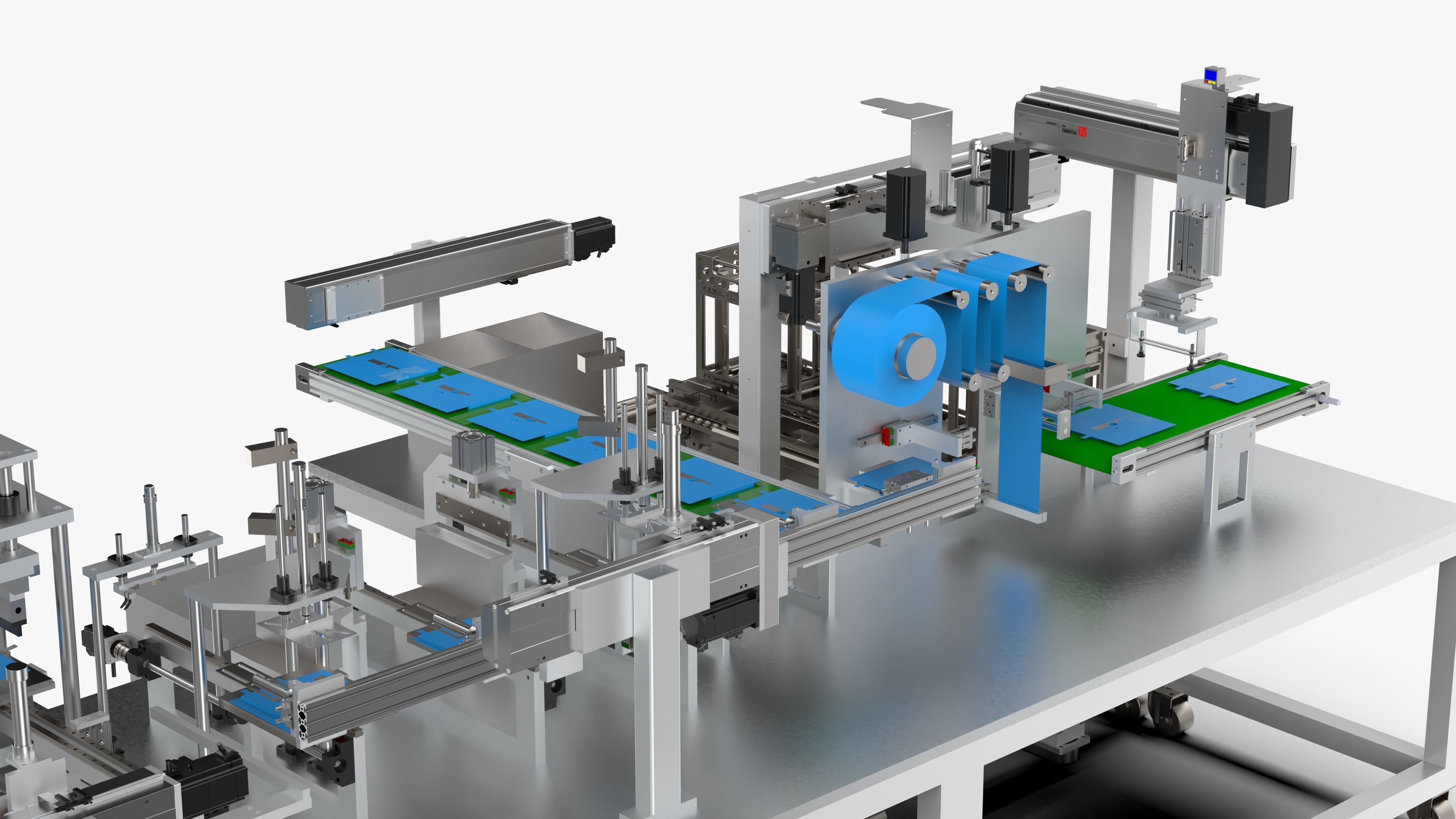 Automatic Lithium Battery Corner Sealing Machine 3D model_21
