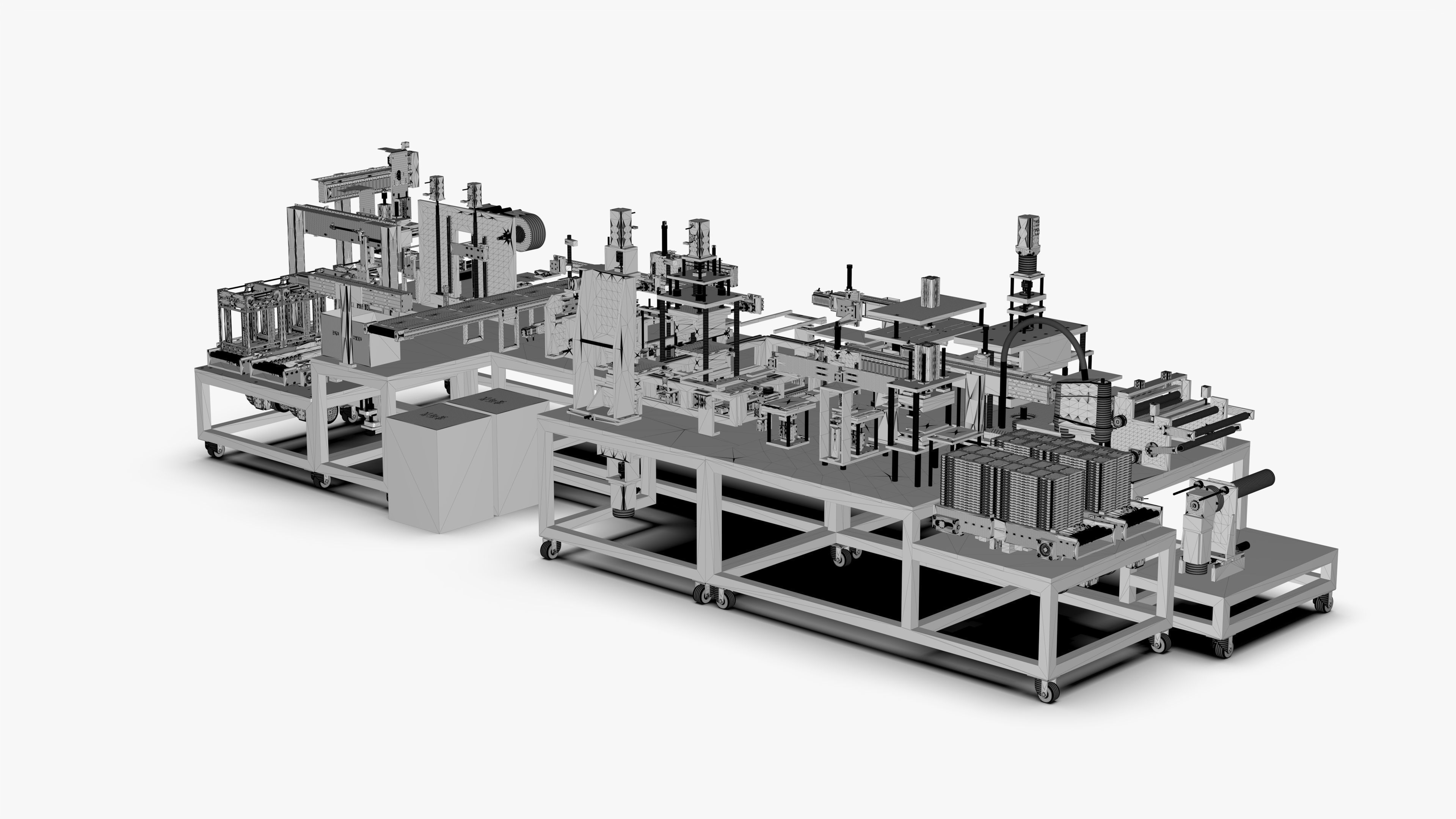 Automatic Lithium Battery Corner Sealing Machine 3D model_24