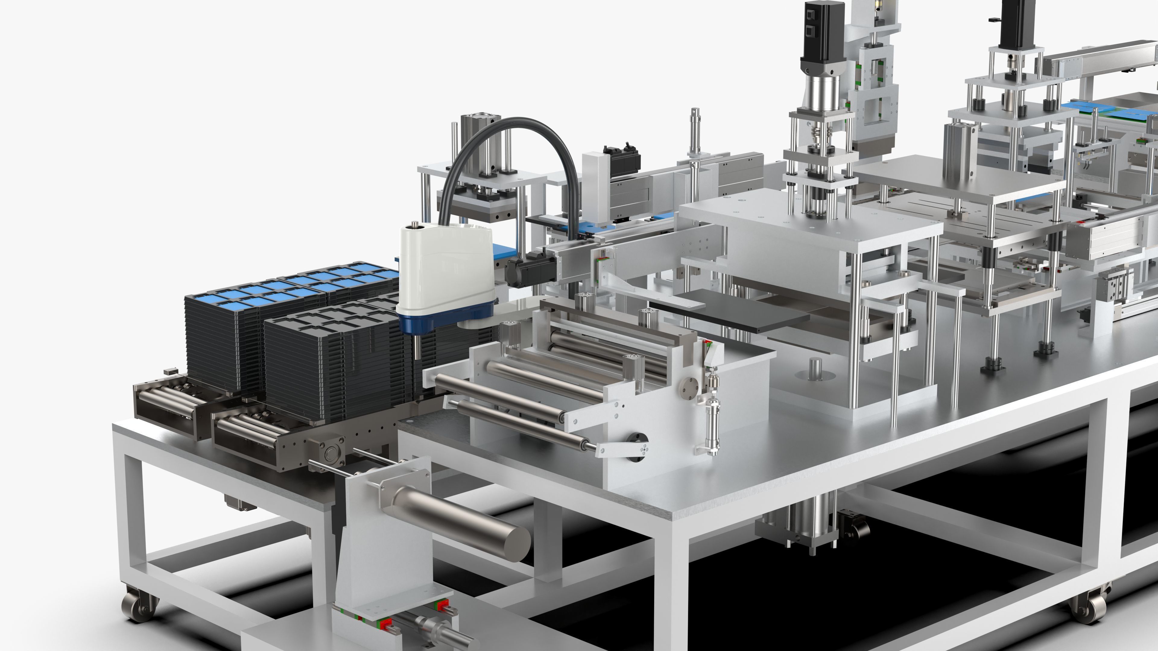 Automatic Lithium Battery Corner Sealing Machine 3D model_16