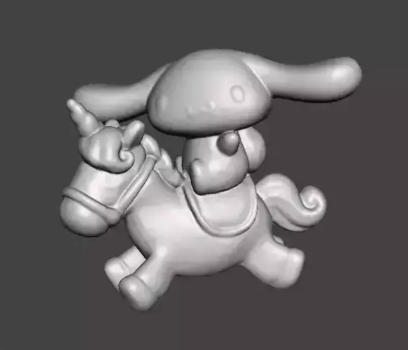 CINNAMOROLL ON UNICORN PVC FIGURE MODEL TOY GASHAPON