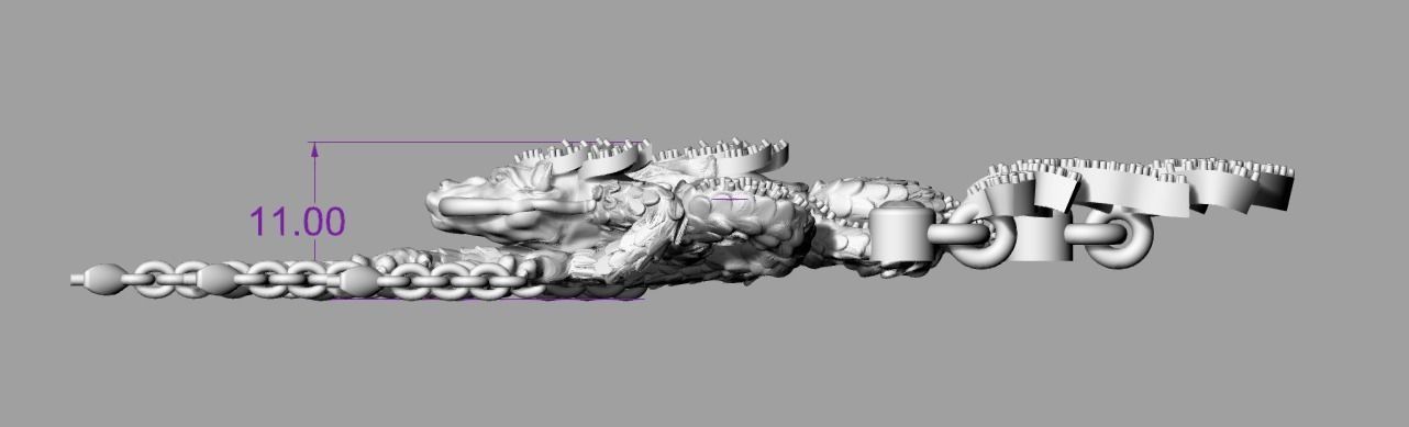 Dragon earring magerit 3D print model_4