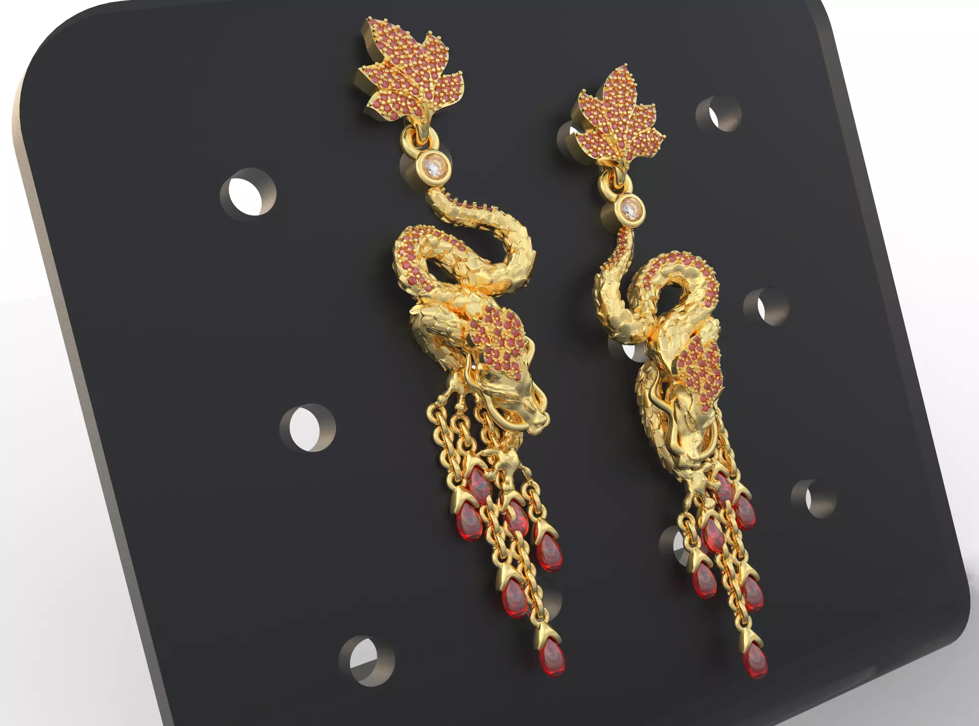 Dragon earring magerit 3D print model_0