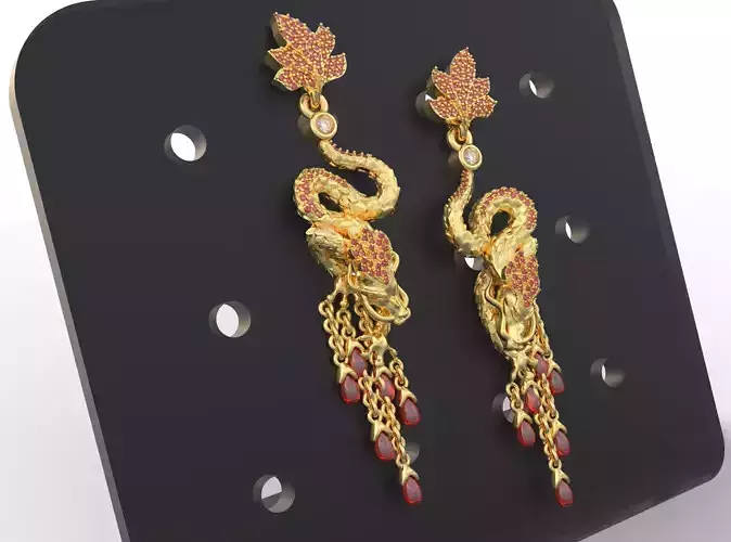 Dragon earring magerit 3D print model