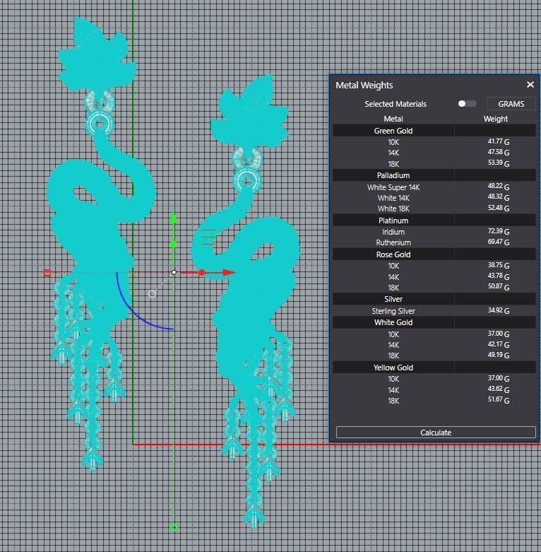 Dragon earring magerit 3D print model_8