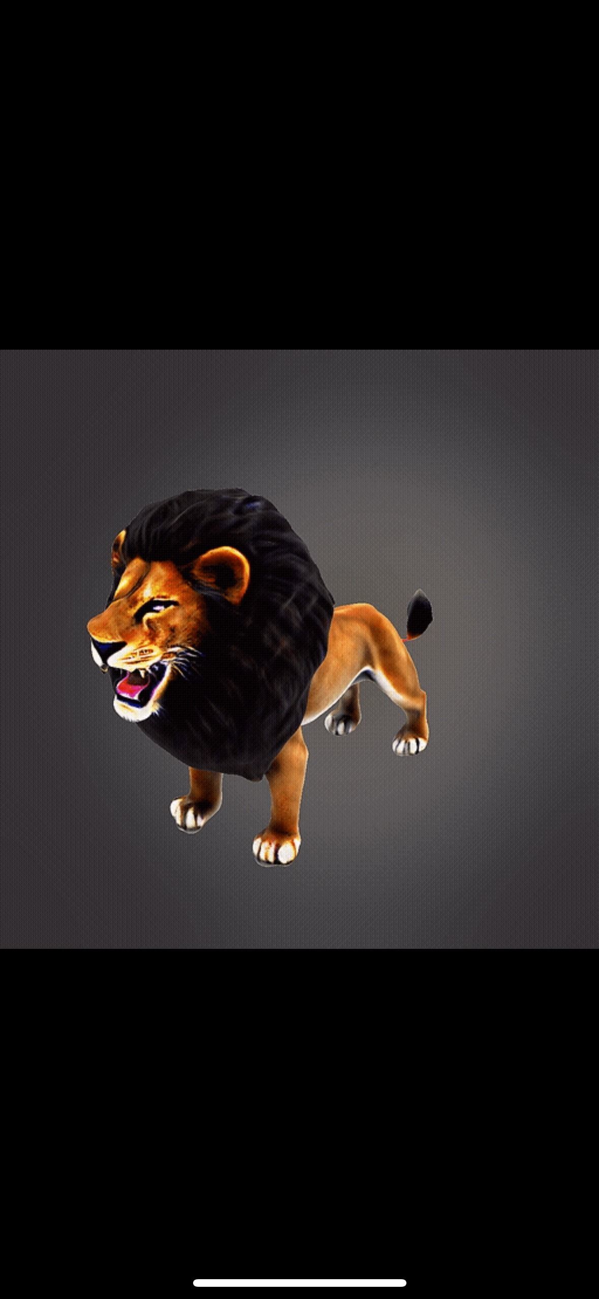Low poly roar lion 3D print model_9