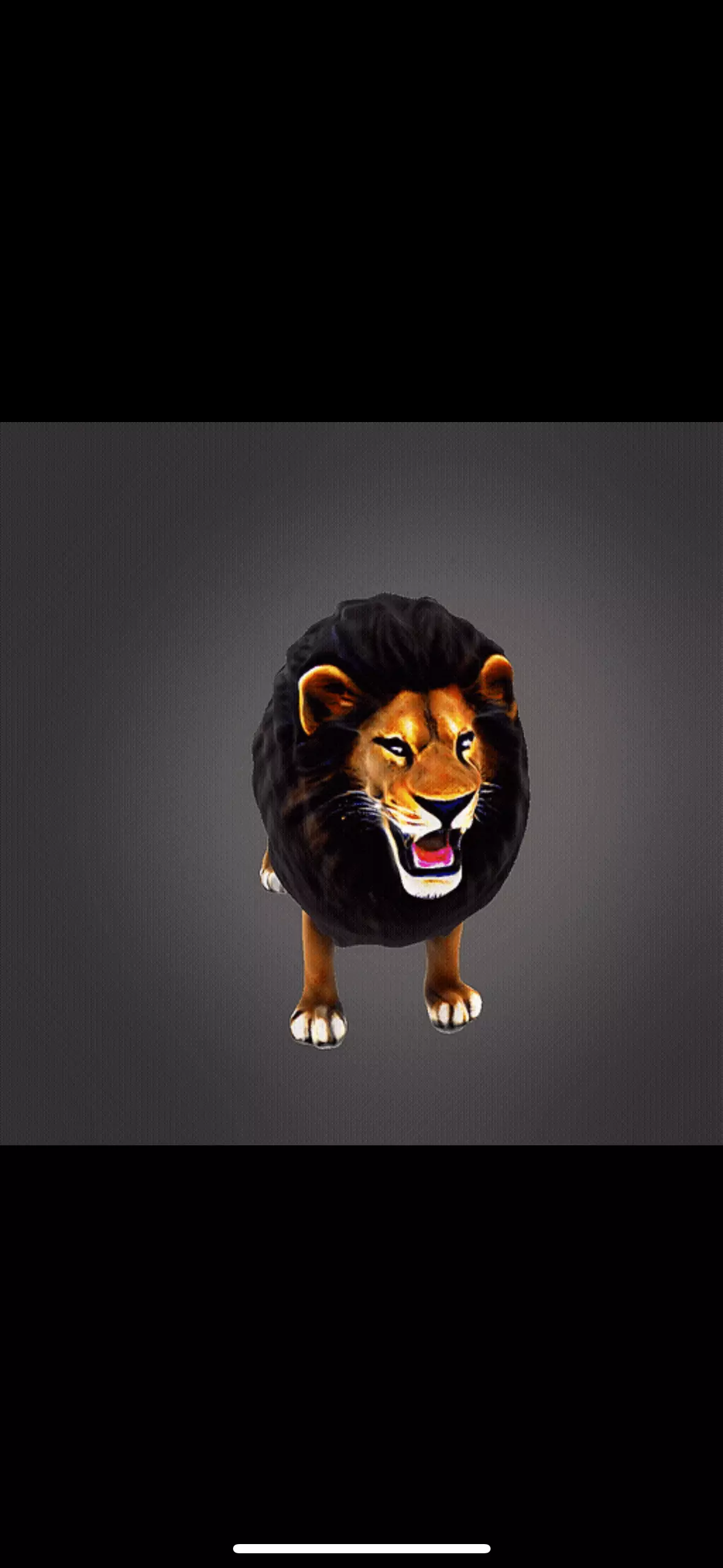 Low poly roar lion 3D print model_0