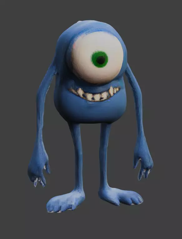 Rigged monster Free low-poly 3D model_0