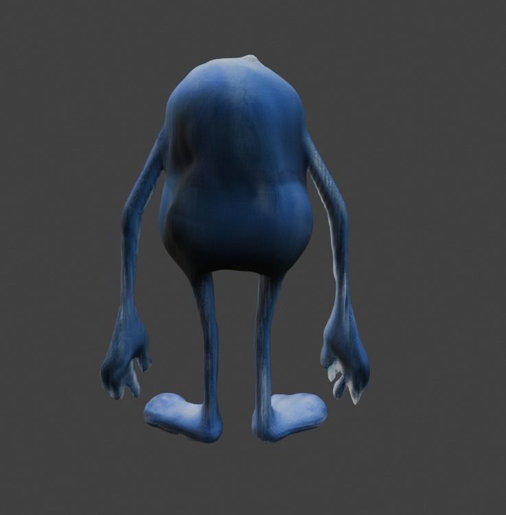 Rigged monster Free low-poly 3D model_2