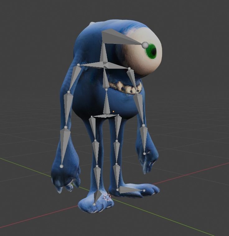 Rigged monster Free low-poly 3D model_4