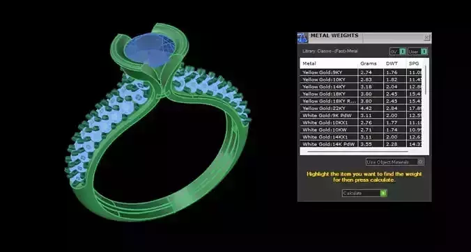 Diamond Bridal Ring 3D print model