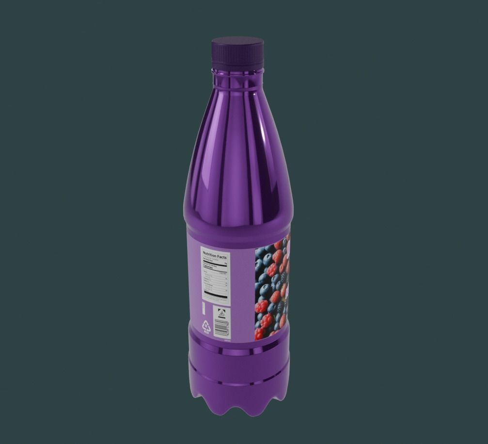 Berry Fizz Delight Low-poly 3D model_3