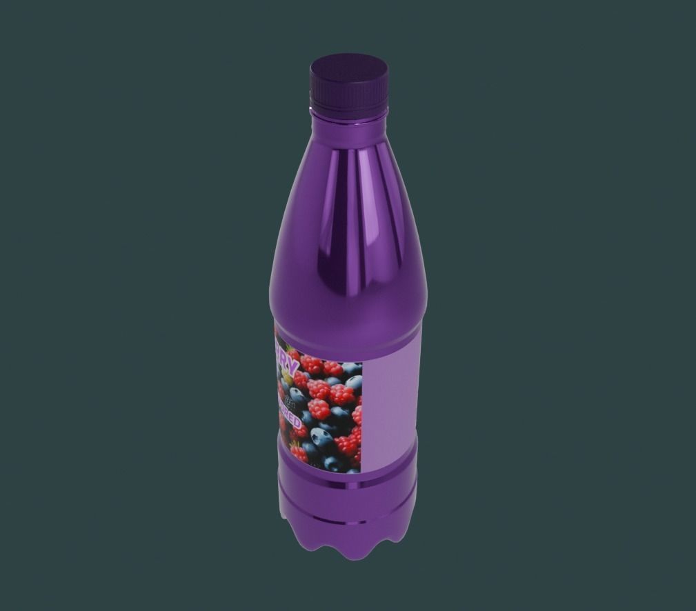 Berry Fizz Delight Low-poly 3D model_2