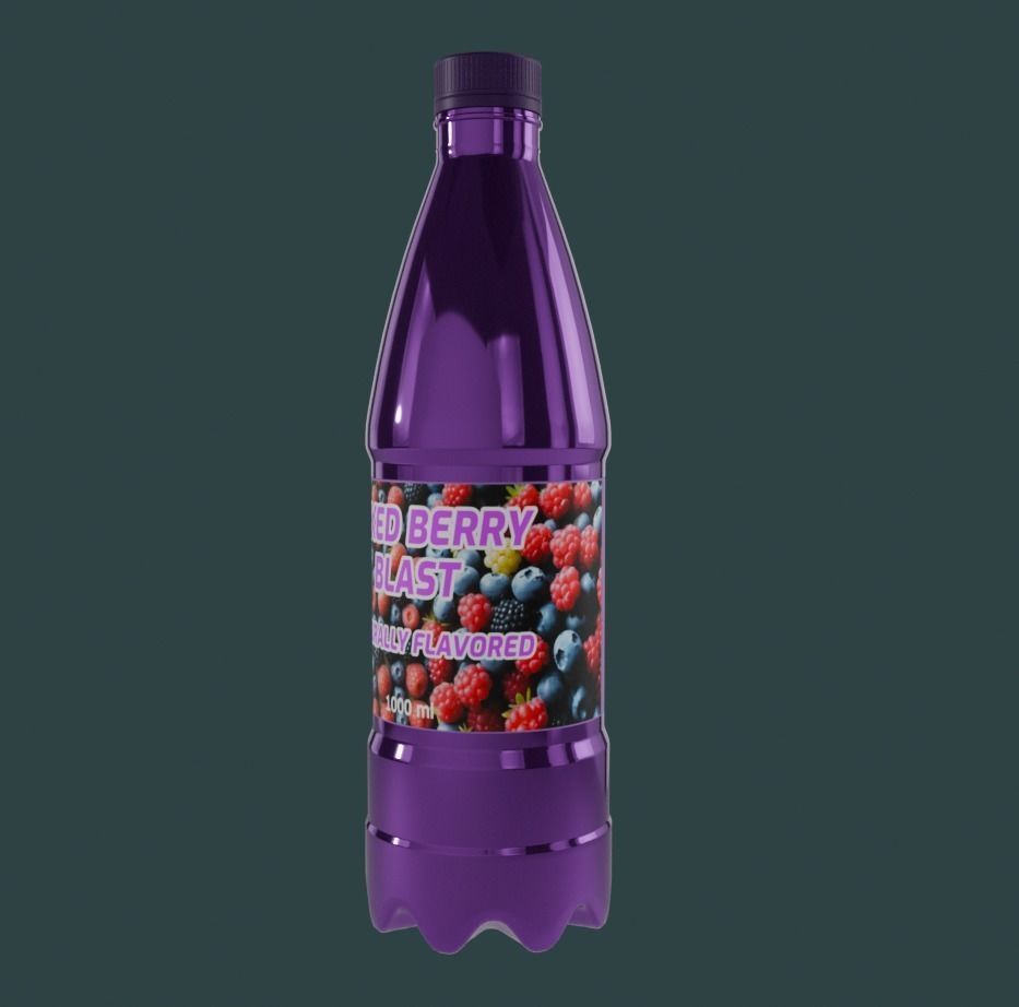 Berry Fizz Delight Low-poly 3D model_1