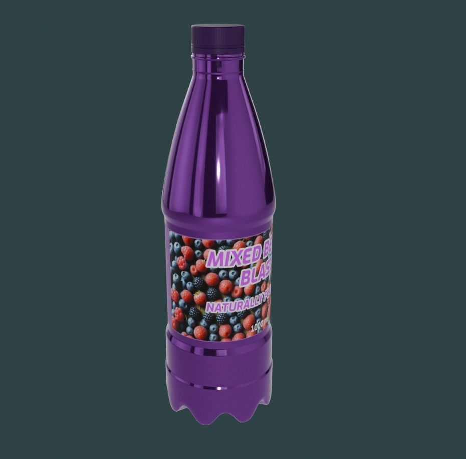 Berry Fizz Delight Low-poly 3D model_4