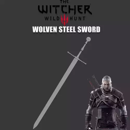 WOLVEN STEEL SWORD GERALT  THE WITCHER